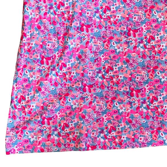 Lilly Pulitzer Women’s Sz M NWT Pink Floral Dress Short Sleeve Easley T-Shirt - Picture 8 of 9